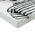 thumbnail image 2 of Ambesonne Hipster Fitted Sheet, Bear in Glasses Fun, Twin Size, Black White, 2 of 3