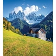thumbnail image 3 of Landscape Duvet Cover Set, Santa Maddalena Village in Front of the Odle Group Dolomites Alps, Decorative 3 Piece Bedding Set with 2 Pillow Shams, Queen Size, Violet Blue Yellow Green, by Ambesonne, 3 of 3