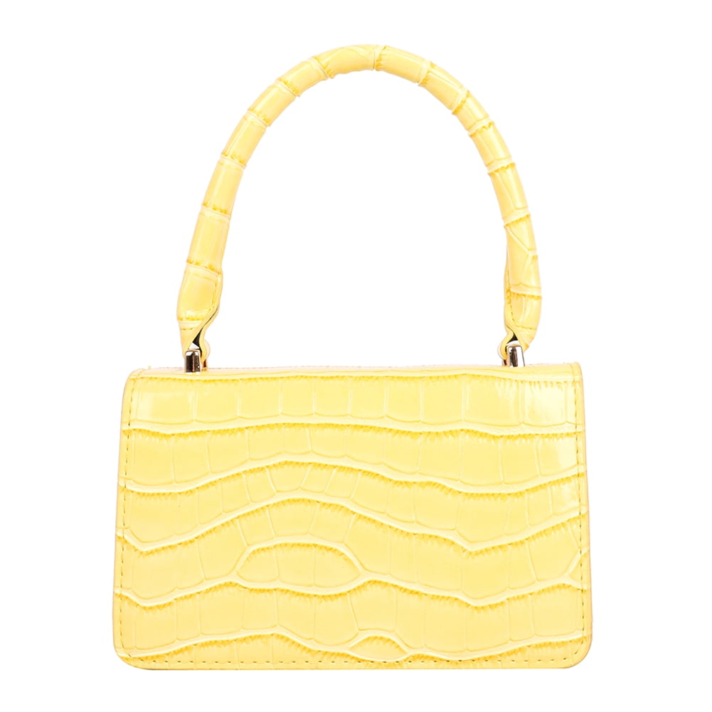 yellow evening bag