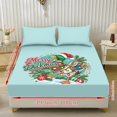 thumbnail image 2 of Jeiento Merry Duckmas Printed 3-Piece Bed Sheet Bedding Set with 2 Pillow Shams, Soft Breathable Christmas Themed Fitted Sheet for Holiday Bedroom Decor, All Season Use, Queen Size, 2 of 7