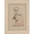 thumbnail image 2 of Philippe-Jacques de Loutherbourg 14x18 Black Ornate Wood Framed Double Matted Museum Art Print Titled - Design for ‘From Warwick Lane’ (ca. 1775), 2 of 5