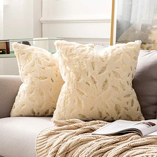 Throw Pillow Case Cushion Cover Pom Pom Velvet Fluffy Furry Sofa Decor Soft Chic 