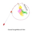 thumbnail image 3 of Telescopic Cat Toy with Feathers and Bell,37.8 Inch Retractable Metal Plastic Rod,Interactive Wand for Cats,Handheld Fishing Pole for Exercise and Bonding, 3 of 6