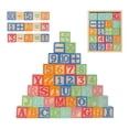 thumbnail image 1 of Bloques de construcción de madera Joqutoys ABC para niños pequeños, 40 unidades con bandeja, 1 of 9