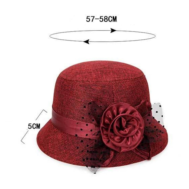 Red Bucket Sunhats Vintage (3) Reversible Bucket Hat - Retro Red Polka Dot - Girls Sizes 3  main image 3