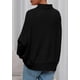 thumbnail image 4 of Suéter PRETTYGARDEN Mujer Cuello Alto Manga Murciélago XL Negro, 4 of 8