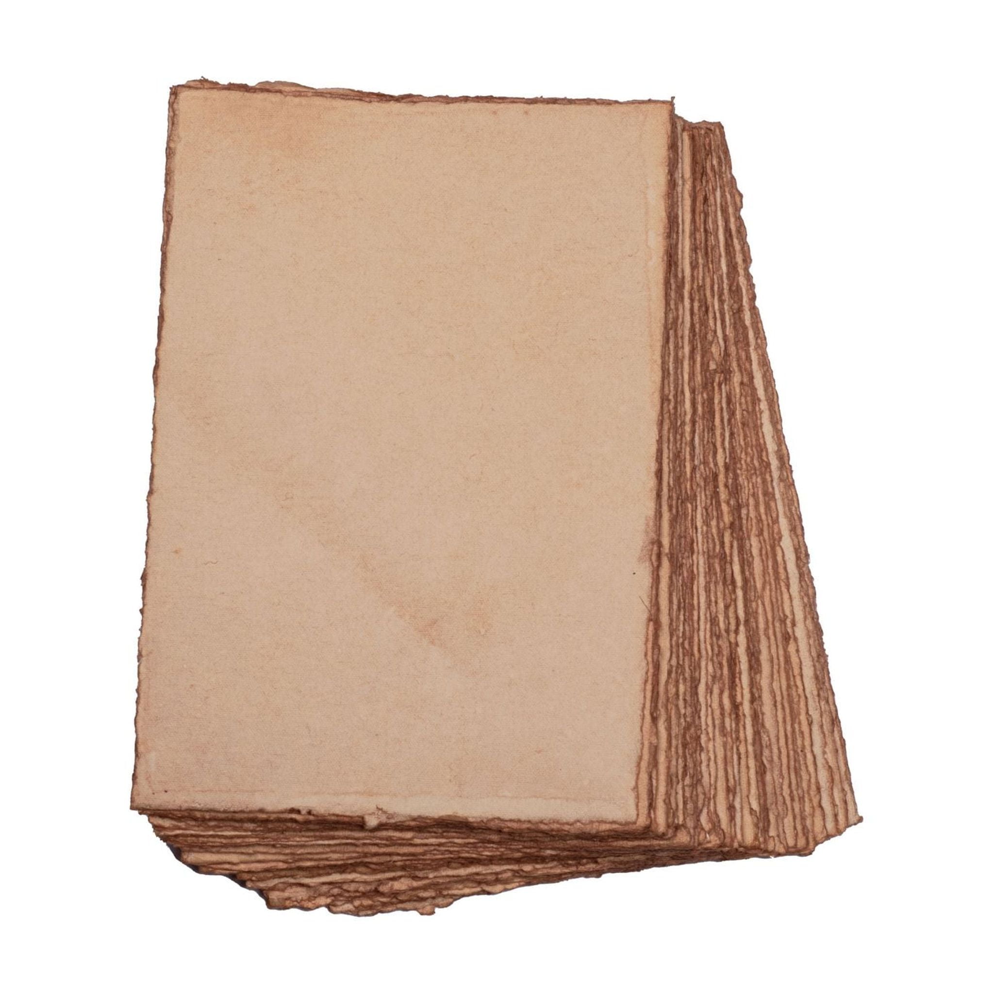 Leather Village - Handmade Cotton Watercolor Paper - 8 x 6 - 200 GSM - Vintage