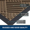 thumbnail image 4 of Buganda Door Mat Outside, Non Slip Rubber Doormat, Low Profile Dirt Trapper Welcome Mat, Heavy Duty Entrance Mat, 35"x23", Brown, 4 of 7
