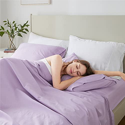 Top Quality Bedding Choose Item & Extra Pocket Depth 1000TC US Size Purple Strip 