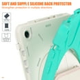 thumbnail image 3 of Dteck Case for Samsung Galaxy Tab A9 Plus 11 inch (SM-X210/X215/X216/X218),Heavy Duty Armor Shockproof Kids Case with Rotating Stand & Hand/Shoulder Strap for Galaxy Tab A9+ 2023,Mintgreen, 3 of 9