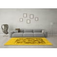 thumbnail image 3 of Ahgly Company Indoor Round Abstract Yellow Modern Area Rugs, 3' Round, 3 of 4