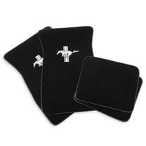 Scott Drake ACC-FM-EMB-BK Embroidered Carpet Floor Mats Black