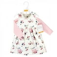 thumbnail image 2 of Hudson Baby Infant and Toddler Girl Quilted Cardigan and Dress, Dusty Rose Floral, 4 Toddler, 2 of 5
