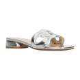 thumbnail image 2 of Sandalias Efe Mujer Plata De Piso Casuales Cómodo plateado 25.5, 2 of 10