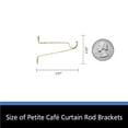 thumbnail image 5 of Mainstays 7/16" Petite Café Metal Curtain Mounting Brackets, Set of 2, Brass, 5 of 6