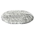 thumbnail image 5 of Soho Luxurious Faux Sheepskin Oval Shape White with Black Tips Shag Area Rug, 5 of 5