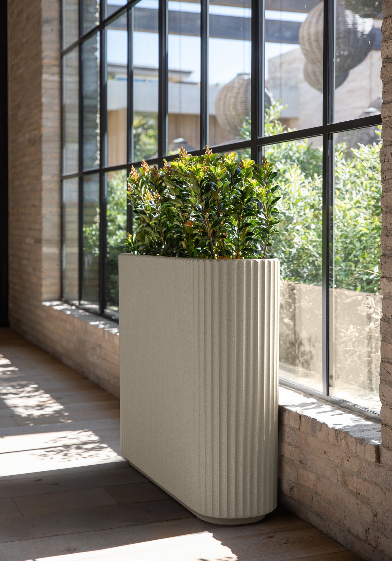 Veradek Demi Series Span 36" Plastic-Stone Planter - (Sand)
