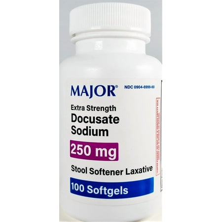 Rugby Extra Strength Stool Softener Softgels, 250 mg, 100 Count