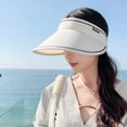 thumbnail image 2 of harmtty Sun Visor Hat Large Brim Quick-drying Non-stuffy Sun Protection Breathable Women Beach Visor Hat Cap, 2 of 8