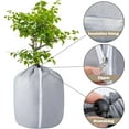 thumbnail image 3 of Plant Winter Protection Pot, 27.6" x 25.6" Flower Pot Protection Bag, Anti-Frost Winter Pot Plant Cover with Drawstring and Zipper for Winter Outdoor Fruit Trees Potted Plants Shrub (1PC，Gray）, 3 of 7