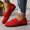 Red, variant on Loafers for Women Versatile Low Heel Bowtie Deco Slip On Flats Fashion Vintage Round Toe Casual Shoes