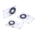 thumbnail image 4 of 3x Cinta de casete en Cinta de casete vacía Práctica caja de casete transparente Cinta de audio estándar para música, grabaciones de voz, 4 of 9