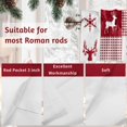 thumbnail image 7 of Valance Curtains for Kitchen Windows Christams Elks Pine and SnowflakesRod Pocket Valance Farm Red and White LatticeShort Window Curtain Topper for Bedroom Living Room Bathroom 54x18in, 7 of 7