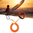 thumbnail image 2 of Laisse de Planche de Surf, Corde de Pied à Ressort Enroulé de 5mm, Corde de Traction de Surf TPU avec Boucle de Pied, Sangle de Jambe de Planche de Paddle Laisse de Surf pour Planche de Surf Orange, 2 of 8