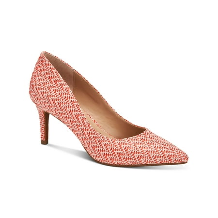 

ALFANI Womens Red Woven Padded Jeules Pointed Toe Stiletto Slip On Pumps 7 W