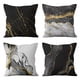 thumbnail image 1 of Funda de almohada con soporte de mármol negro y dorado de 18x18 "con funda de cojín decorativa para el hogar, juego de funda de almohada para sofá, sala de estar, granja, juego de 4 piezas, 1 of 6