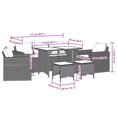 thumbnail image 4 of vidaXL 6 Piece Garden Sofa Set with Cushions Black Poly Rattan, 4 of 5