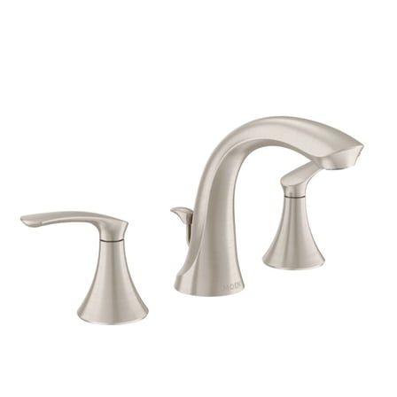 Moen 5011SRN Seena Two-Handle Widespread High-Arc Bathroom Sink Faucet Spot Resist Brushed Nickel