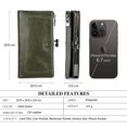 thumbnail image 2 of Contact's Kiss Lock Wallets for Women Genuine Leather Credit Card Holder with RFID Blocking Large Capacity ,Valentine Gift(Green), 2 of 7