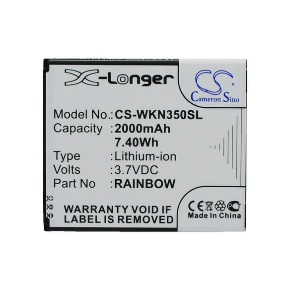 2000mAh Rainbow Battery for Wiko Rainbow Neongelb Bloom M172 N350 Rainbow