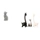 thumbnail image 1 of Elegante Escultura De Resina De Gato Y Jirafa, Figura De Animal Moderna, Adorno Creativo De Escritorio Para Sala De Estar, Dormitorio, Oficina, Estantería, Decoración, 1 of 8