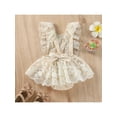 Juaugusep Newborn Baby Girl Boho Lace Romper Floral Embroidered Ruffle