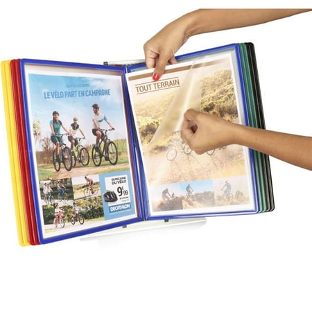 UPC: 0672644047910 | Djois by Tarifold Easy Load Desk Unit  10 Sections  20-Sheet Capacity  Assorted