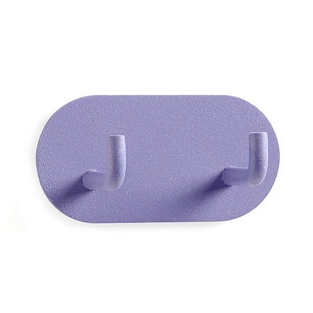 

Farfi Universal Punch-free Hanger Hook Wall Mounted Self Adhesive Carbon Steel Wall Hook for Home (Blue shape L)