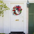 thumbnail image 3 of 4th of July Decoration Patriotic Wreath for Front Door USA Flag Red White and Blue Grapevine Wreaths Hanging Patriotic Decor, 3 of 8