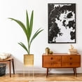 thumbnail image 4 of Matt Metal Plant Pot with Gold Plant Stand - Tall 20 Inch Height Large Plant Pot Indoors with Stand - Large Decorative Planter, 4 of 6