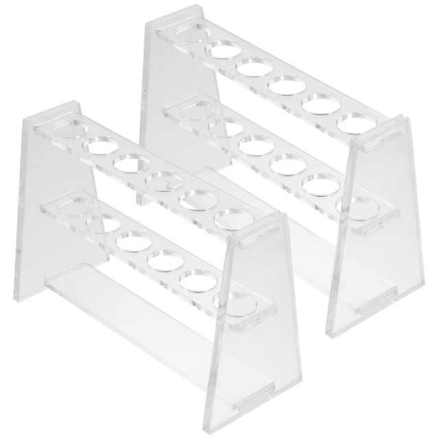 2 soportes para tubos de centrífuga con 6 ranuras para tubos de ensayo.