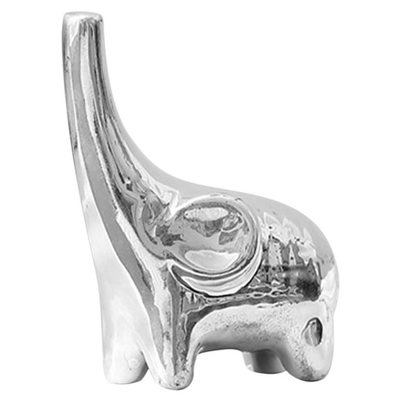 Animal The Office Decor Desktop Elephant Decoration Ceramic Mini Decorative Ornaments for Living Room and (Silver)