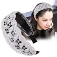 thumbnail image 3 of Women's Elegant Wide Lace Embroidery Headband Anti-slip with Teeth High Toughness Hair Accessories, 3 of 3