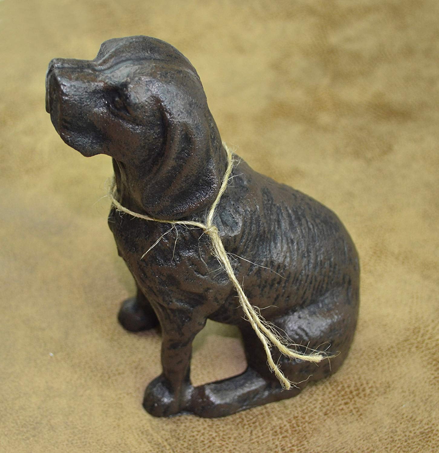 Lulu Decor, Cast Iron Dog Door Stopper, Doorstops, Sculpture, Dog Statue (Antique Black 4 lbs)
