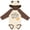 Natural & Brown w Ears, variant on Inktastic I Love My Pap Pap to the Moon and Back Boys or Girls Long Sleeve Baby Bodysuit