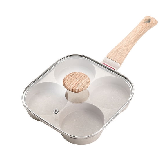 Nonstick Frying Pan Skillet, Healthy Stone Cookware Pan, (Universal 19x19) White With Trimmed Lid