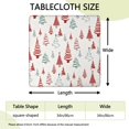 thumbnail image 2 of Multicolor Christmas Tree Pattern Square Fitted Tablecloth with Elastic Edge,Square Table Cover,Washable Elastic Table Cover for Home Kitchen Party Decor 34"x34", 2 of 6