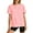 PINK, variant on TEMOFON Shirts for Women Summer 100% Cotton Crew Neck Short Sleeve Basic T Shirts Casual Comfy Loose Womens Tops L