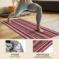 thumbnail image 4 of Boho Red Colorful Striped Ethnic Pattern Hot Yoga Mat Towel Non Slip for Hot Yoga - Quick-Drying Yoga Mat Cover with 4 Corner Pockets with Travel Bag - Hot Yoga Towel Non Slip 70"x26", 4 of 6