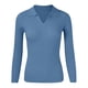 thumbnail image 2 of Gibobby Suéteres para mujer, Suéter de Mujer de Moda Elegantes de Manga Larga Cuello V, Sueter para Mujer(Azul,CH), 2 of 5